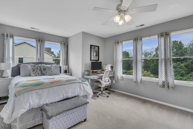 11 Wesley Rd, Hillsborough Twp, NJ 08844 - carpeted bedroom featuring baseboards, a desk, and ceiling fan