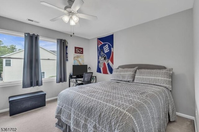 11 Wesley Rd, Hillsborough Twp, NJ 08844 - carpeted bedroom with baseboards and a ceiling fan
