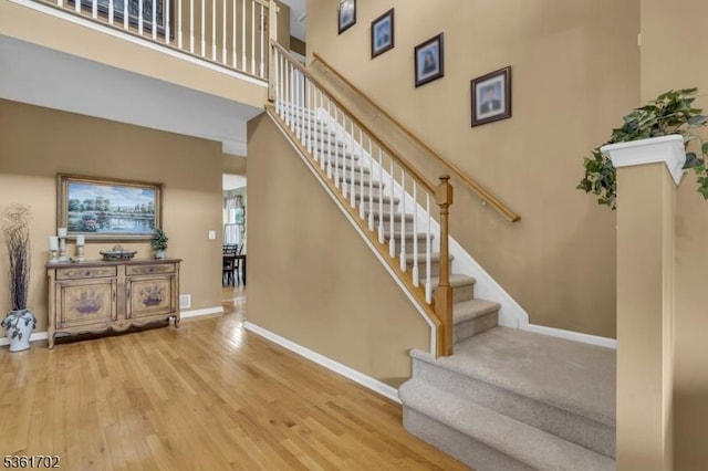 11 Wesley Rd, Hillsborough Twp, NJ 08844 - stairway with baseboards and wood finished floors