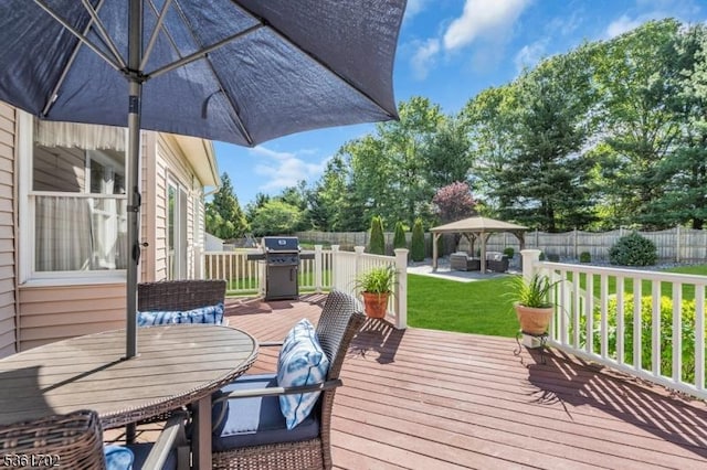 11 Wesley Rd, Hillsborough Twp, NJ 08844 - deck with a gazebo, grilling area, and outdoor dining area