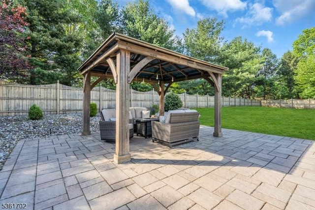 11 Wesley Rd, Hillsborough Twp, NJ 08844 - view of patio with a gazebo and an outdoor hangout area