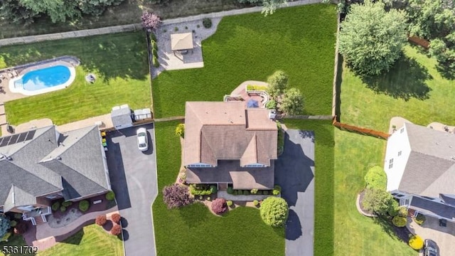 11 Wesley Rd, Hillsborough Twp, NJ 08844 - drone / aerial view of a pool