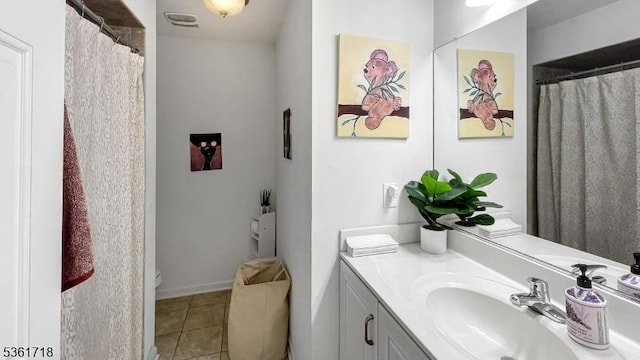 2 Murphy Dr, Hillsborough Twp, NJ 08844 - full bathroom featuring vanity, toilet, tile patterned floors, and a shower with curtain