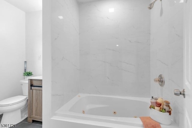234 Trenton Ave, Clifton City, NJ 07011 - full bath featuring vanity, toilet, and tile patterned floors