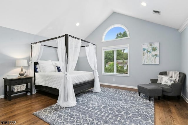 11 Putnam Ave, Berkeley Heights Twp, NJ 07922 - bedroom with lofted ceiling, wood finished floors, baseboards, and recessed lighting