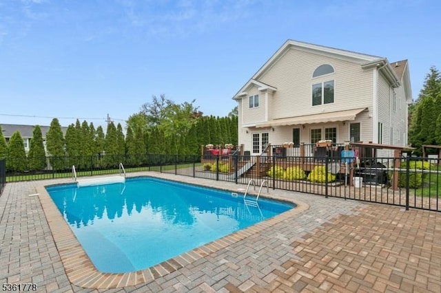 11 Putnam Ave, Berkeley Heights Twp, NJ 07922 - view of swimming pool with a patio and french doors