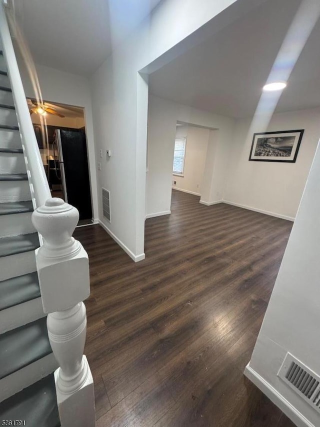 637 Union St, City Of Orange Twp, NJ 07050 - unfurnished living room with stairway and wood finished floors