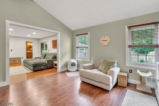 31 Center St, Netcong Boro, NJ 07857 - living room with wood finished floors, lofted ceiling, and baseboards