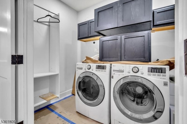 23 Meadow Ln, Sparta Twp, NJ 07871 - washroom with washing machine and dryer and cabinet space