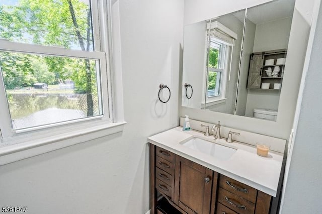 80 Cedar Tree Dr, Vernon Twp, NJ 07422 - bathroom featuring vanity and toilet