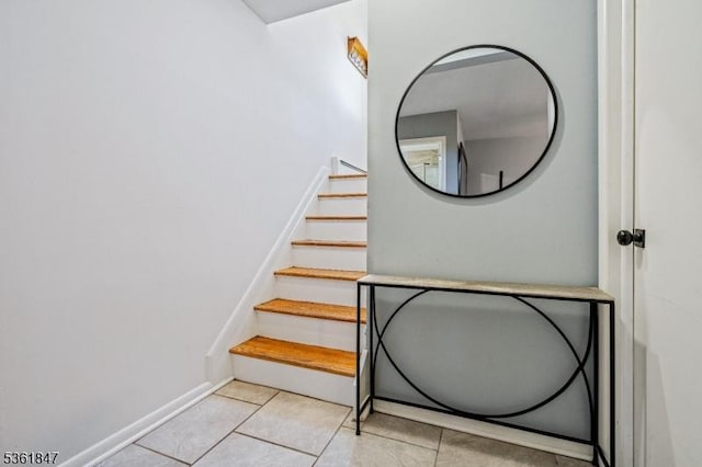 80 Cedar Tree Dr, Vernon Twp, NJ 07422 - stairs featuring tile patterned floors and baseboards