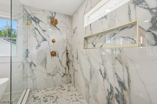 107 Rutland Rd, Glen Rock Boro, NJ 07452 - bathroom with a marble finish shower