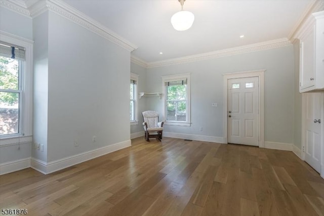 15 Yantecaw Ave, Bloomfield Twp, NJ 07003 - foyer featuring light wood-type flooring and crown molding