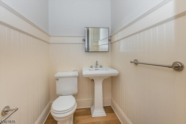 15 Yantecaw Ave, Bloomfield Twp, NJ 07003 - bathroom with wood finished floors and toilet