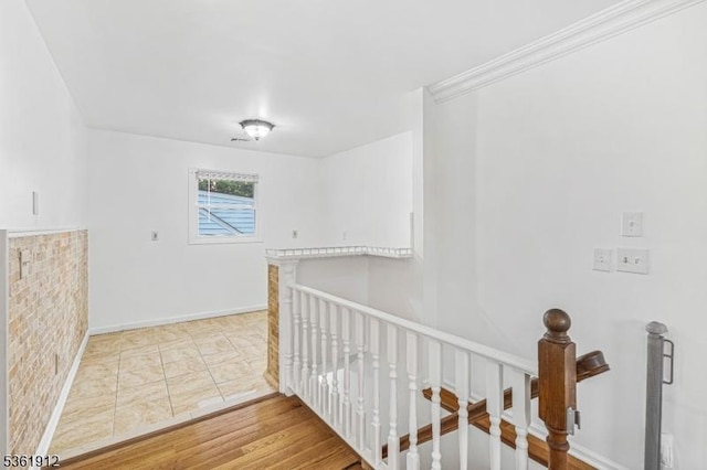 391 Lewis St, Franklin Twp, NJ 08873 - hallway with an upstairs landing and baseboards