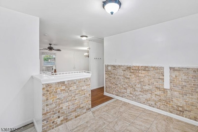391 Lewis St, Franklin Twp, NJ 08873 - bar with ceiling fan and baseboards