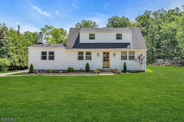 172 Ferry Rd, Delaware Twp, NJ 08822 - view of front of property with a front lawn and a chimney