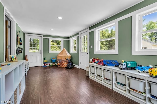 172 Ferry Rd, Delaware Twp, NJ 08822 - rec room featuring dark wood finished floors and recessed lighting