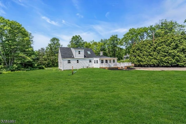 172 Ferry Rd, Delaware Twp, NJ 08822 - rear view of property with a yard and a deck