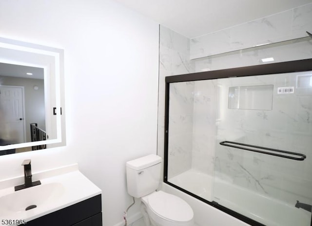 914 Merritt Dr Unit E, Hillsborough Twp, NJ 08844 - bathroom featuring vanity, toilet, and enclosed tub / shower combo