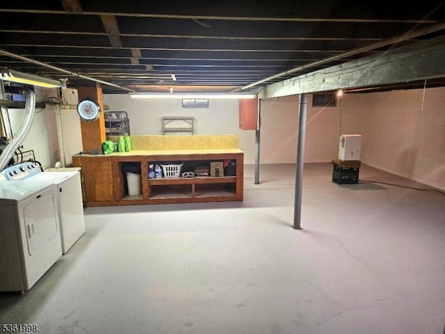 355 State Route 94, Fredon Twp, NJ 07860 - unfinished basement featuring washer and dryer