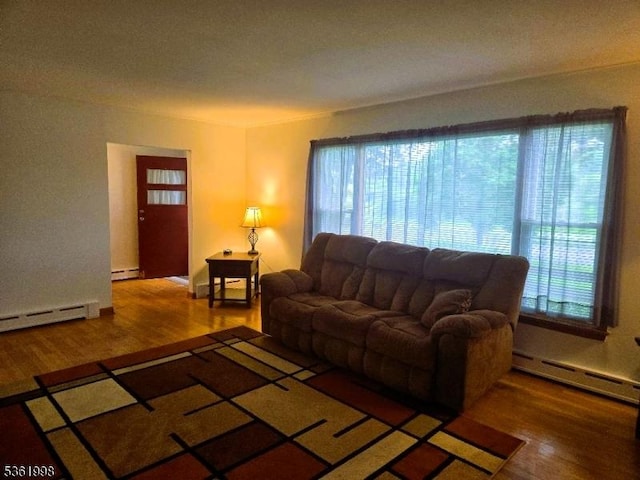 355 State Route 94, Fredon Twp, NJ 07860 - living area with baseboard heating and wood finished floors