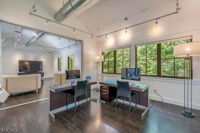 60 Fernwood Rd, Summit City, NJ 07901 - office featuring rail lighting, wood finished floors, plenty of natural light, and baseboards