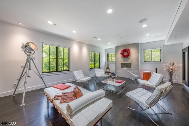 60 Fernwood Rd, Summit City, NJ 07901 - living room with wood finished floors, healthy amount of natural light, and recessed lighting