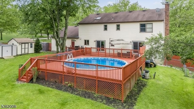 5 Mariner Dr, Randolph Twp, NJ 07869 - view of swimming pool featuring a deck