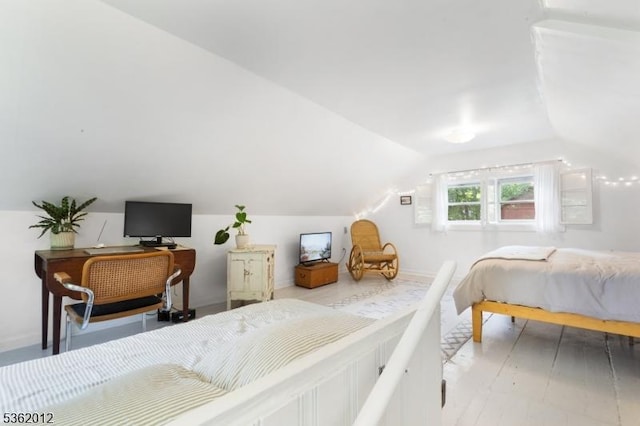 902 Mount Benevolence Rd, Stillwater Twp, NJ 07860 - bedroom with lofted ceiling and an office area