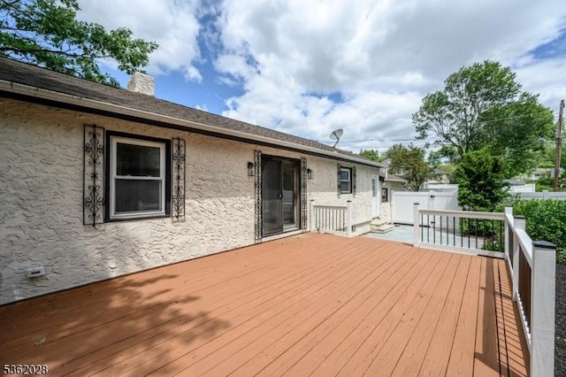 144 Elm St, Rockaway Twp, NJ 07801 - view of wooden terrace
