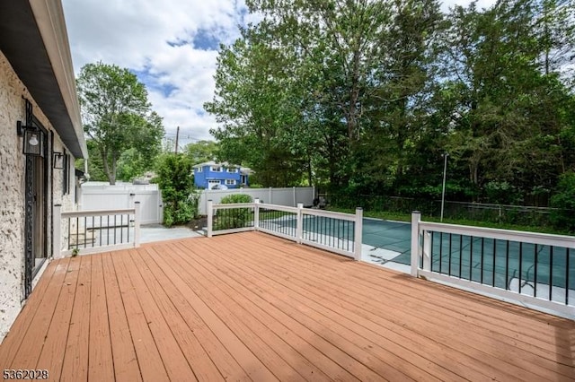 144 Elm St, Rockaway Twp, NJ 07801 - wooden deck featuring a fenced backyard and a patio