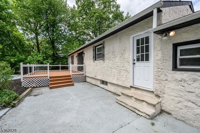 144 Elm St, Rockaway Twp, NJ 07801 - view of patio featuring a deck and entry steps