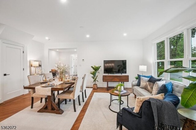 701 High St, Cranford Twp, NJ 07016 - living room with wood finished floors and recessed lighting