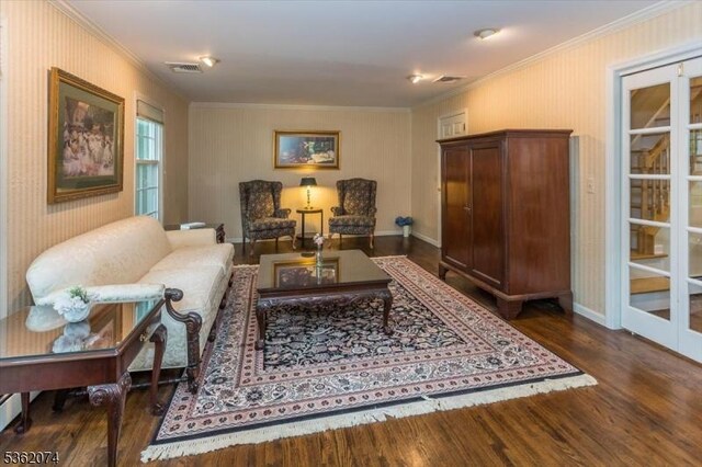 31 Winay Ter, Washington Twp, NJ 07853 - living area with ornamental molding and wood finished floors