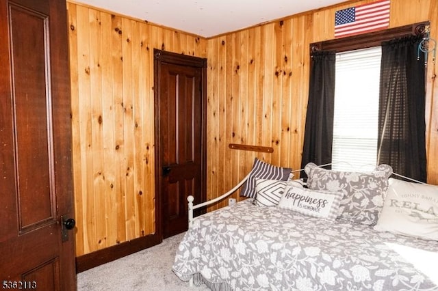 24 Ryerson Ave, Newton Town, NJ 07860 - bedroom with carpet floors and wood walls