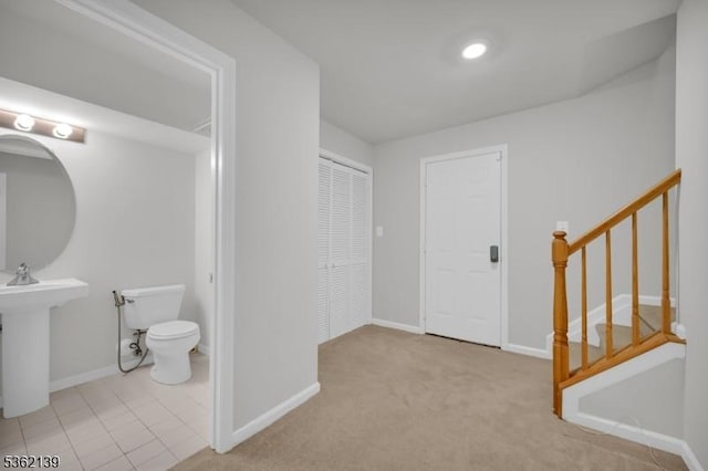231 Swathmore Dr, Nutley Twp, NJ 07110 - bathroom featuring toilet and baseboards