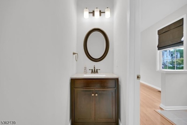 231 Swathmore Dr, Nutley Twp, NJ 07110 - bathroom with vanity and wood finished floors