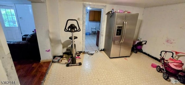 286 Chambers St, Phillipsburg Town, NJ 08865 - kitchen with stainless steel refrigerator with ice dispenser