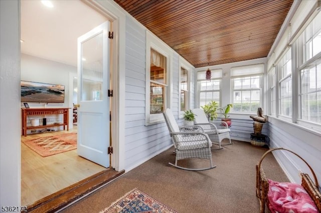 136 Pershing Ave, Nutley Twp, NJ 07110 - sunroom / solarium with wooden ceiling