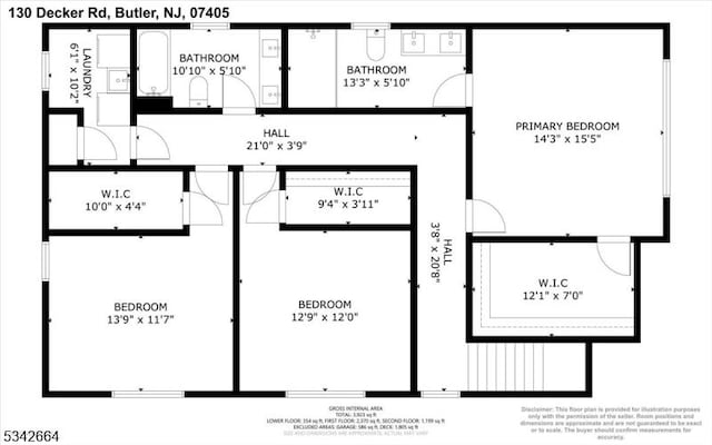 130 Decker Rd, Butler Boro, NJ 07405 - room layout