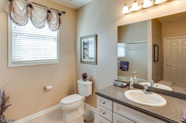 24 Quartz Way, Woodland Park, NJ 07424 - full bath featuring toilet, vanity, baseboards, and tile patterned flooring