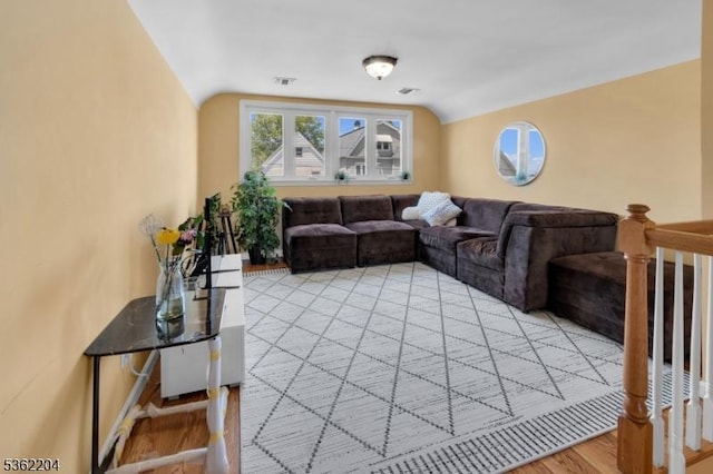 280 Highland Ave Unit 3, Kearny Town, NJ 07032 - living area with vaulted ceiling and light wood finished floors