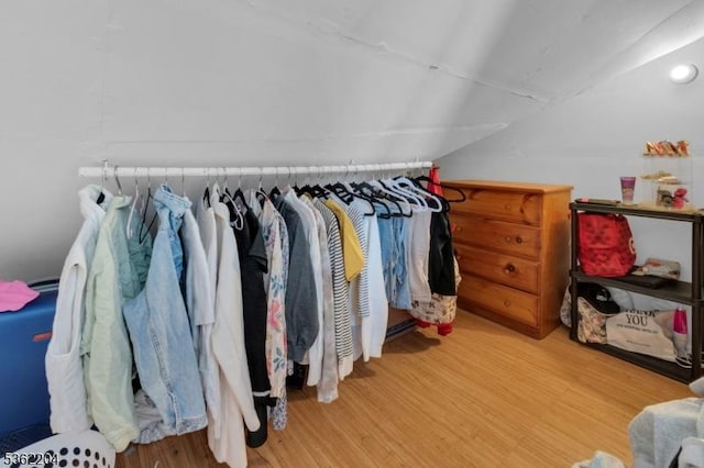 280 Highland Ave Unit 3, Kearny Town, NJ 07032 - walk in closet with wood finished floors and vaulted ceiling