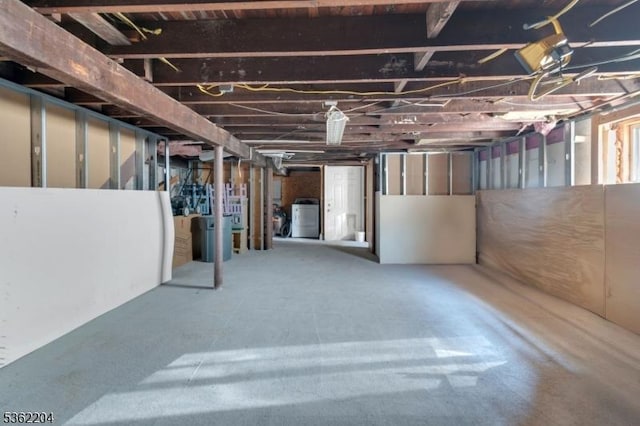 280 Highland Ave Unit 3, Kearny Town, NJ 07032 - unfinished basement featuring washer / clothes dryer
