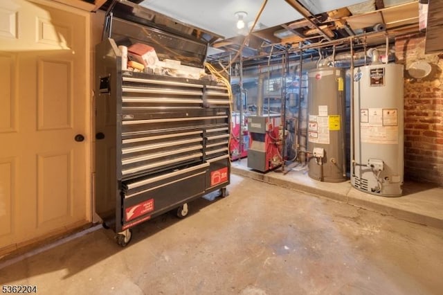 280 Highland Ave Unit 3, Kearny Town, NJ 07032 - unfinished basement with gas water heater and a heating unit