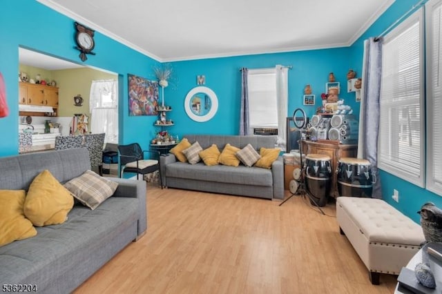 280 Highland Ave Unit 3, Kearny Town, NJ 07032 - living area featuring crown molding and wood finished floors