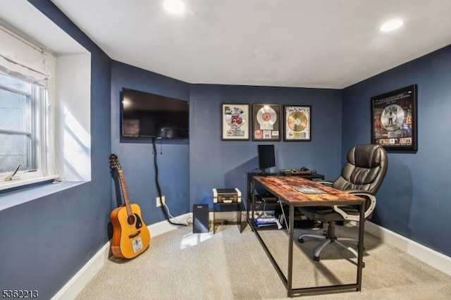 89 Maple St, Millburn Twp, NJ 07041 - carpeted home office featuring baseboards