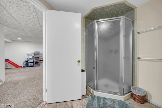 48 Kahdena Rd, Morris Twp, NJ 07960 - full bath with a shower stall and wood finished floors