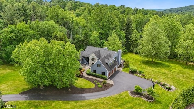 25 Hook Mountain Dr, Clinton Twp, NJ 08801 - aerial view of property and surrounding area featuring a heavily wooded area
